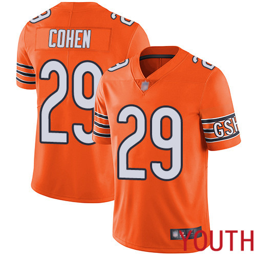 Chicago Bears Limited Orange Youth Tarik Cohen Alternate Jersey NFL Football #29 Vapor Untouchable->youth nfl jersey->Youth Jersey
